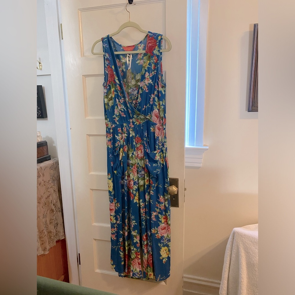 April Cornell Juliette Jumpsuit in Teal Size Large. New with Tags